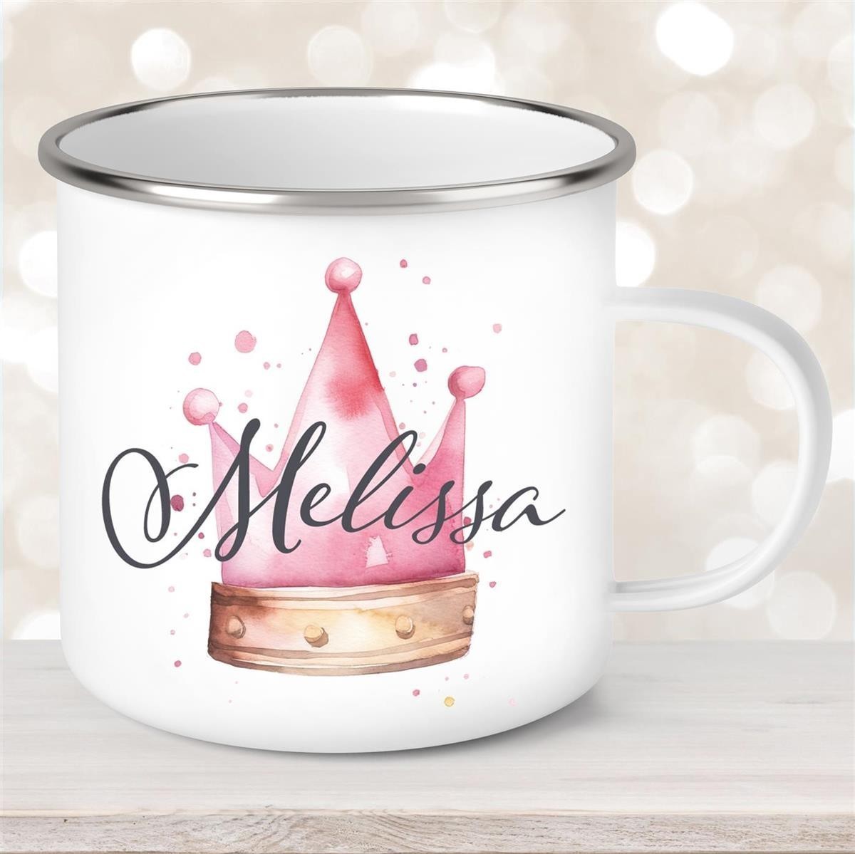 Tasse Krone #1 Wunschname Emaille Kinderbecher personalisiert Tasse Krone #1 Wunschname Emaille Kinderbecher personalisiert