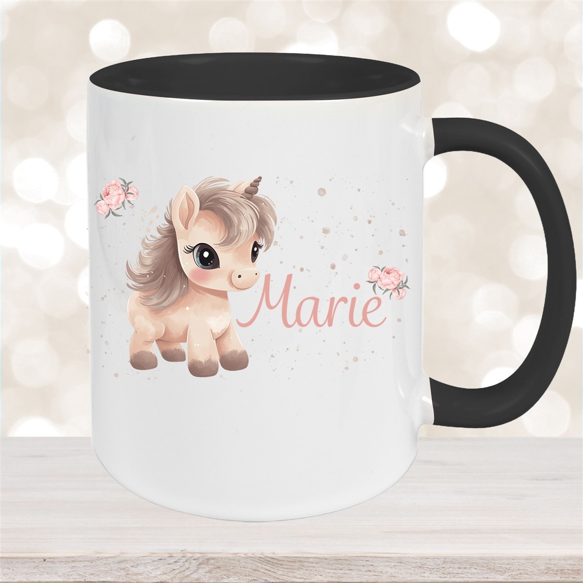 Tasse Einhorn #8 Wunschname Keramik Kinderbecher personalisiert versch. Farben