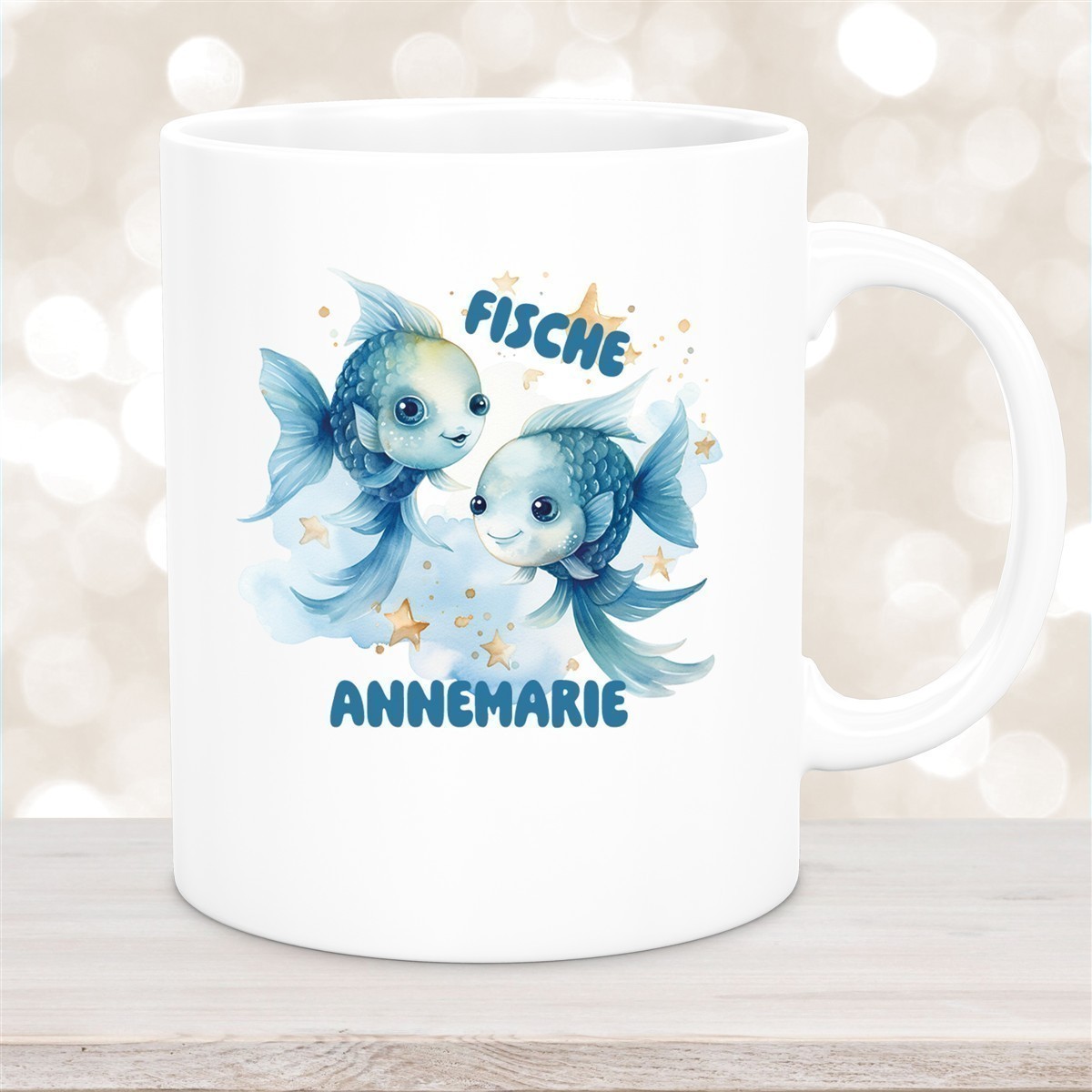 Tasse Sternzeichen Kinder Fische #1 Wunschname Keramik Kinderbecher personalisiert Weiß Tasse Sternzeichen Kinder Fische #1 Wunschname Keramik Kinderbecher personalisiert versch. Farben