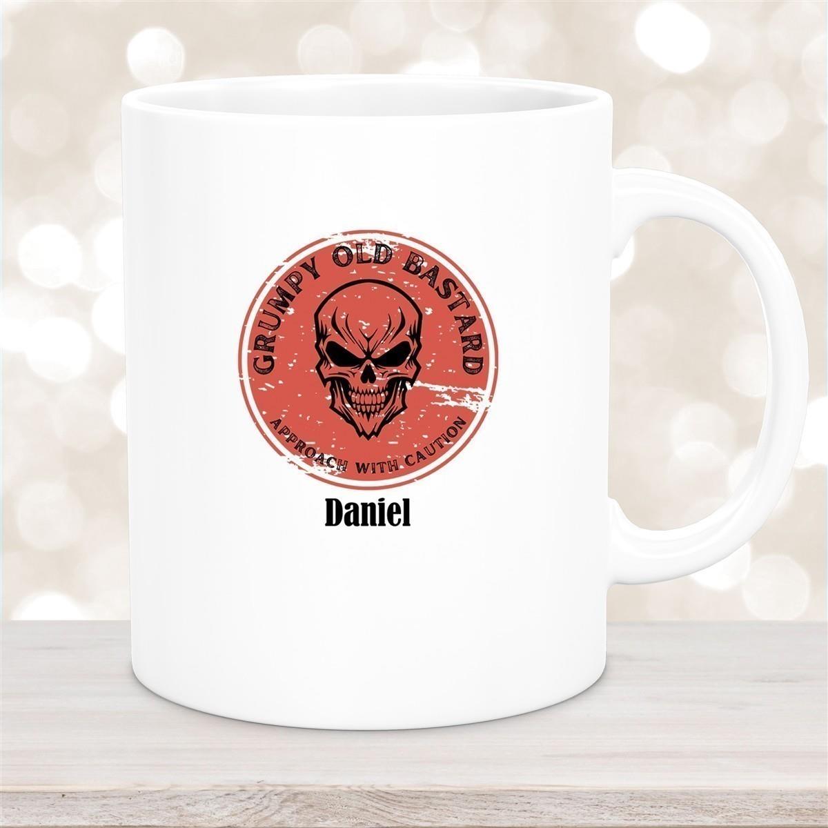 Tasse Wunschname Grumpy Old Bastard Keramik versch. Farben