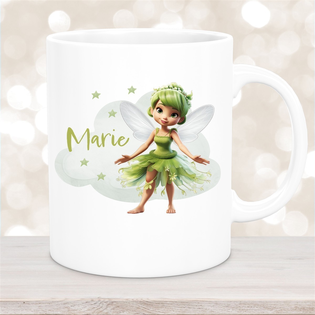 Tasse Fee #3 Wunschname Keramik Kinderbecher personalisiert versch. Farben
