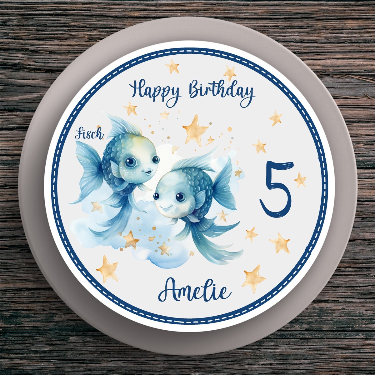 Tortenaufleger Geburtstag Sternzeichen Fische #1 Name & Zahl (20cm) Fondant Papier Tortenaufleger Geburtstag Sternzeichen Fische #1 Name & Zahl (20cm) Fondant Papier