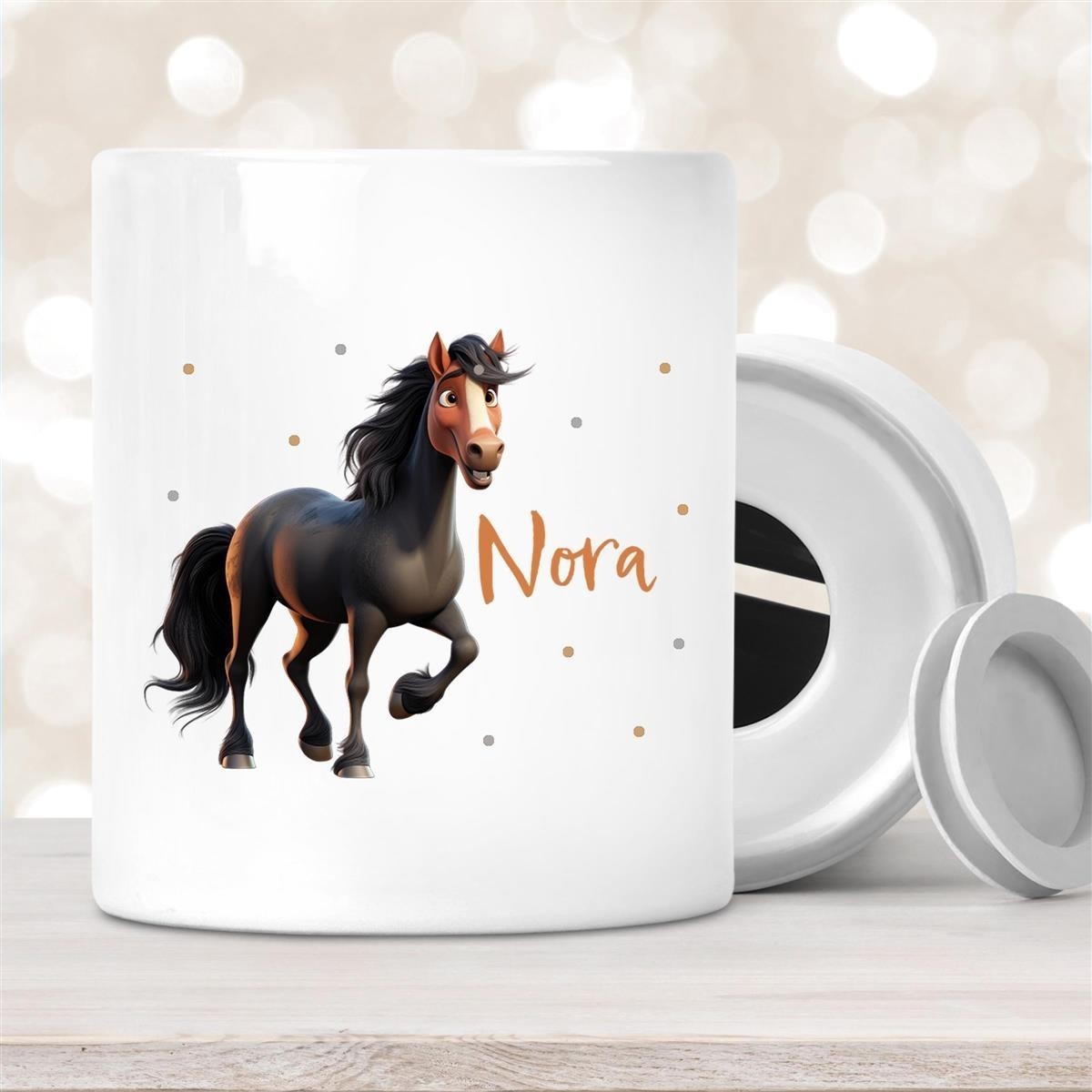 Spardose mit Wunschname Pferd #2 personalisiert Spardose mit Wunschname Pferd #2 personalisiert