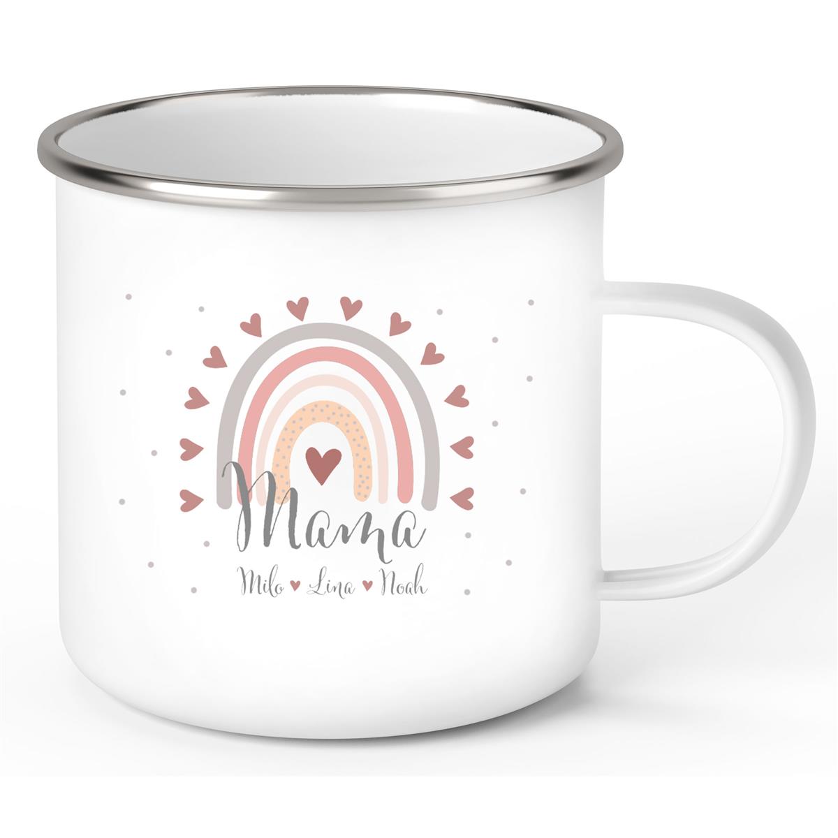 Tasse Muttertag 9 Wunschnamen Emaille Personalisiert