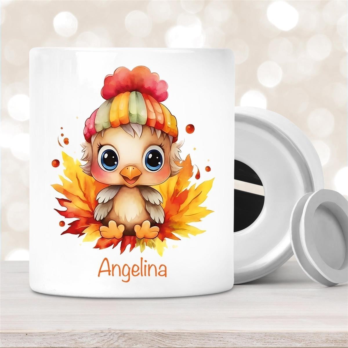 Spardose mit Wunschname Kücken #1 personalisiert Spardose mit Wunschname Kücken #1 personalisiert