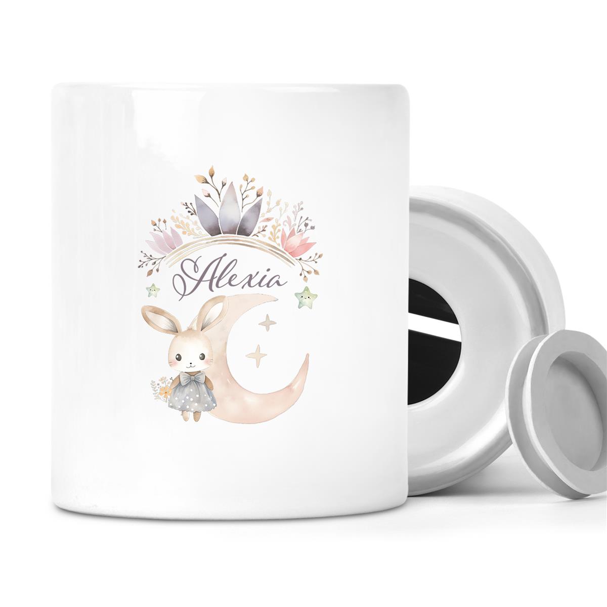 Spardose Hase Wunschname personalisiert