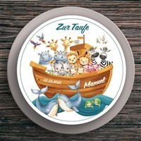 Tortenaufleger Taufe Arche-Noah 2 Name & Datum (20cm)