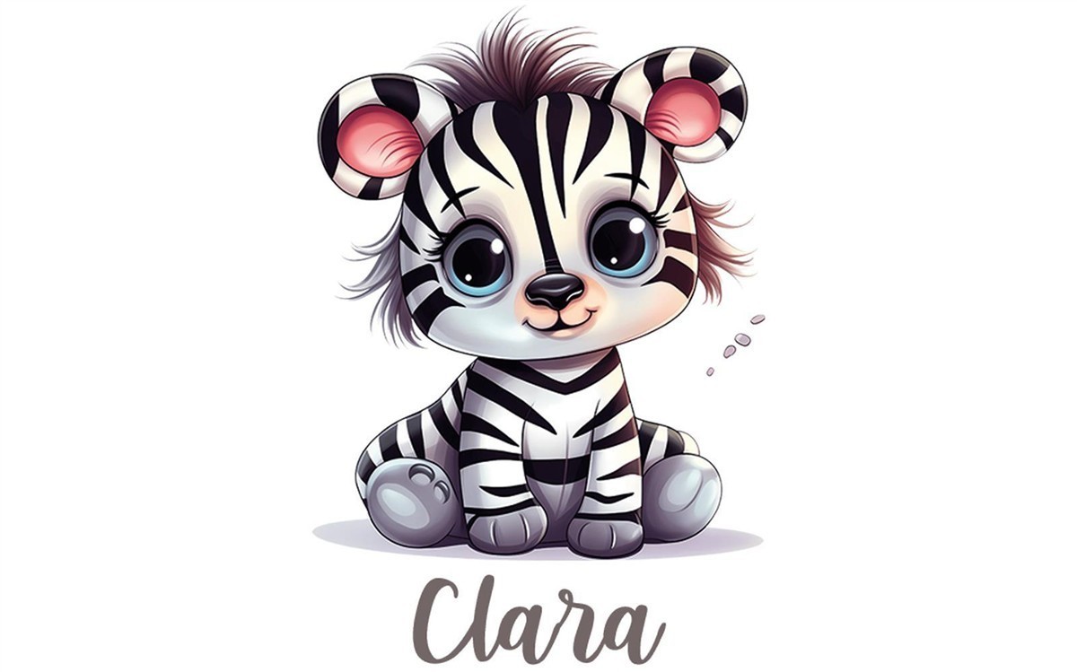 Tasse Wunschname Zebra 2 Emaille Kinderbecher