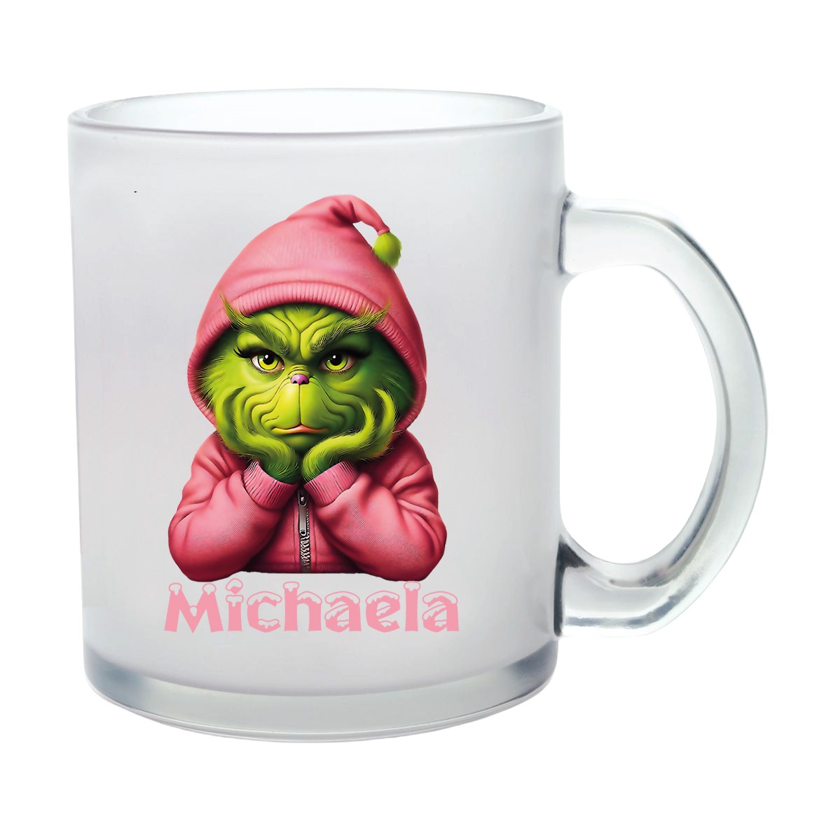 Milchglastasse Wunschname Weihnachten Grinch #10 Glas Kinderbecher SONDEREDITION