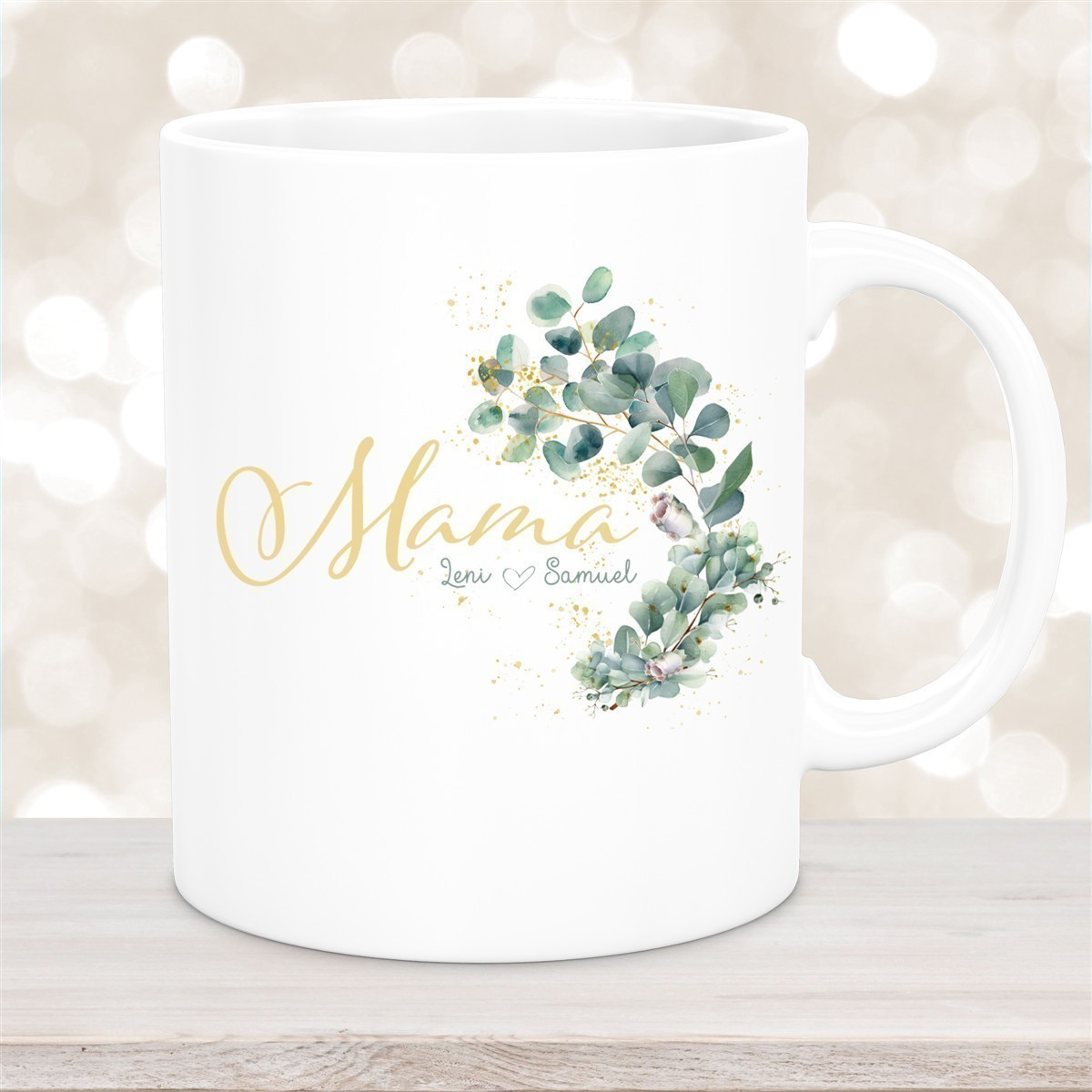 Tasse Muttertag #8 Wunschnamen Keramik Personalisiert Weiß Tasse Muttertag #8 Wunschnamen Keramik Personalisiert versch. Farben
