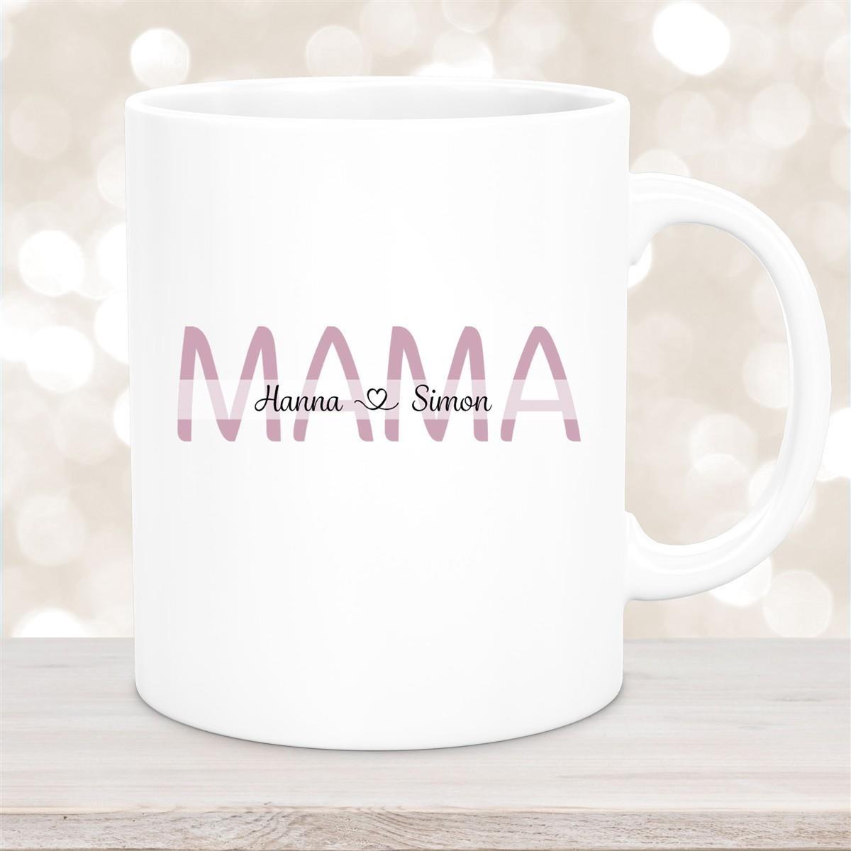 Tasse Muttertag 1 Wunschnamen Keramik Personalisiert versch. Farben