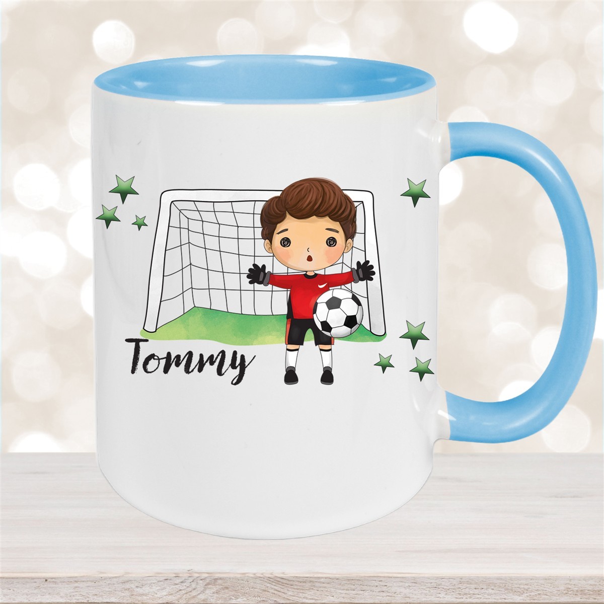 Tasse Fußball #3 Wunschname Keramik Kinderbecher personalisiert versch. Farben