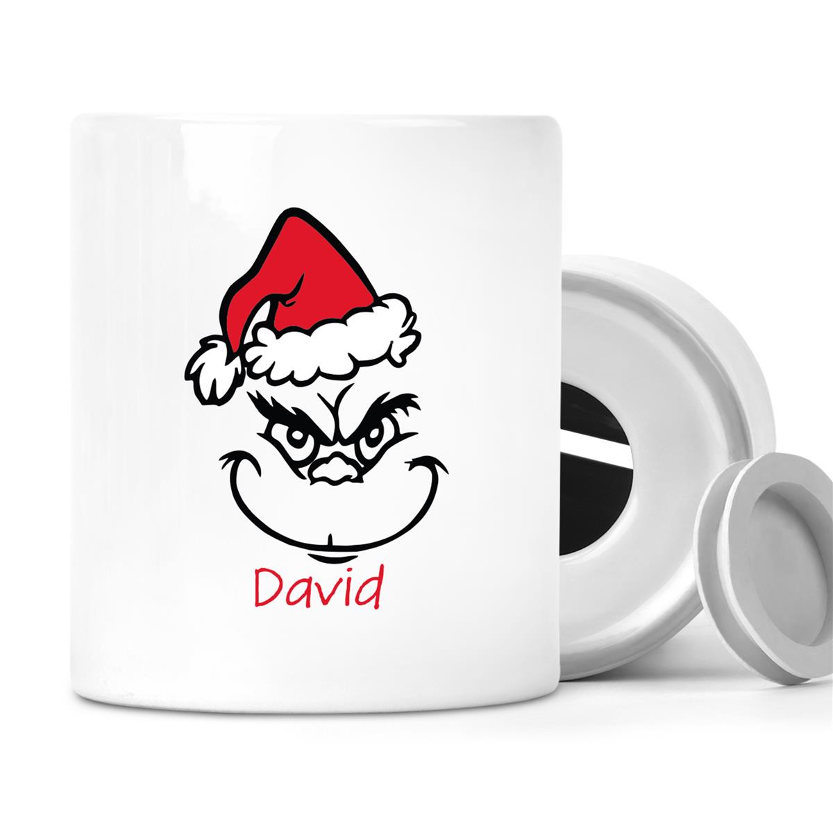 Spardose mit Wunschname Weihnachten Grinch 11 personalisiert