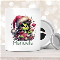 Spardose mit Wunschname Weihnachten Lady-Grinch #2 personalisiert