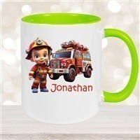 Tasse Wunschname Feuerwehr #3 Keramik Kinderbecher versch. Farben