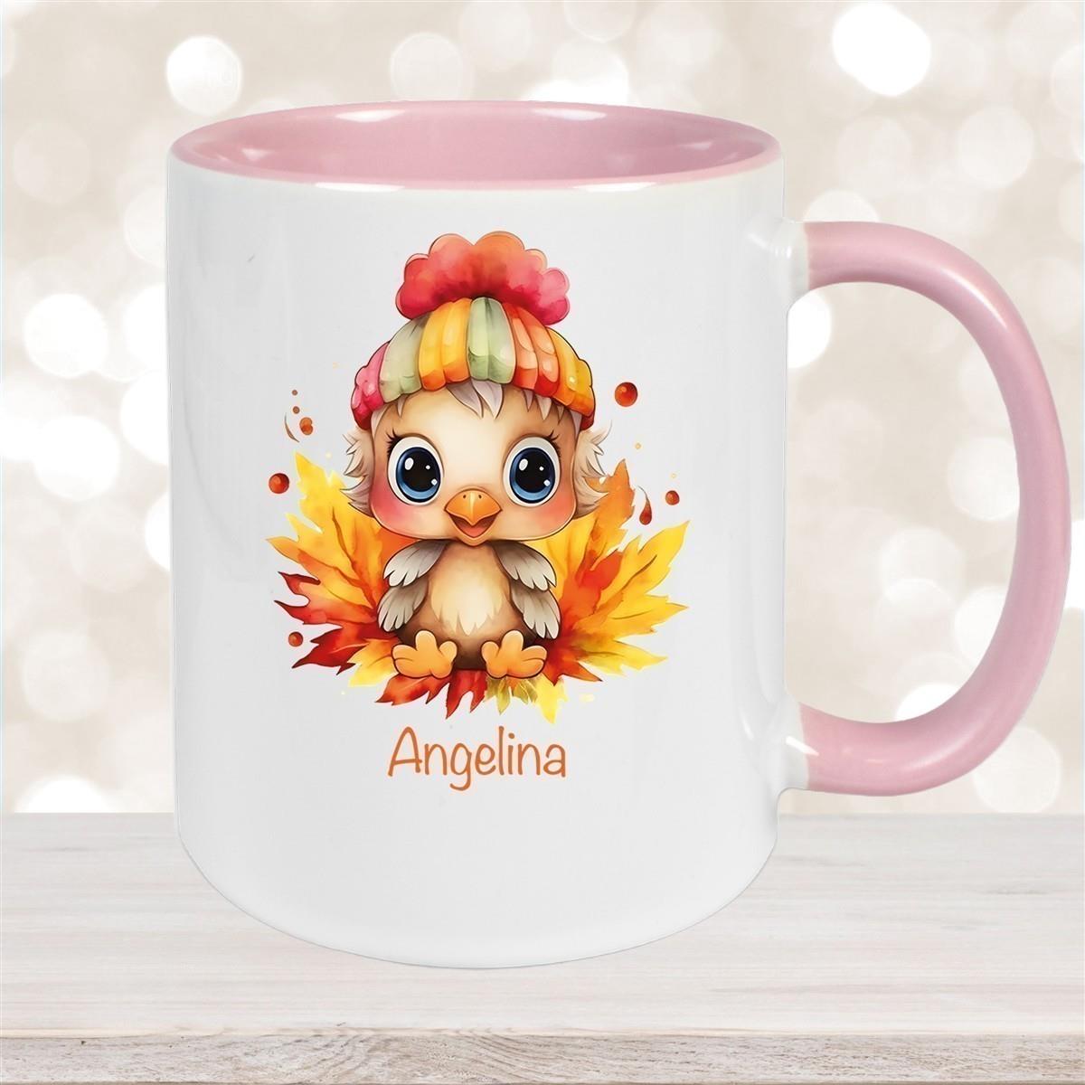 Tasse Wunschname Küken 1 Keramik Kinderbecher personalisiert versch. Farben