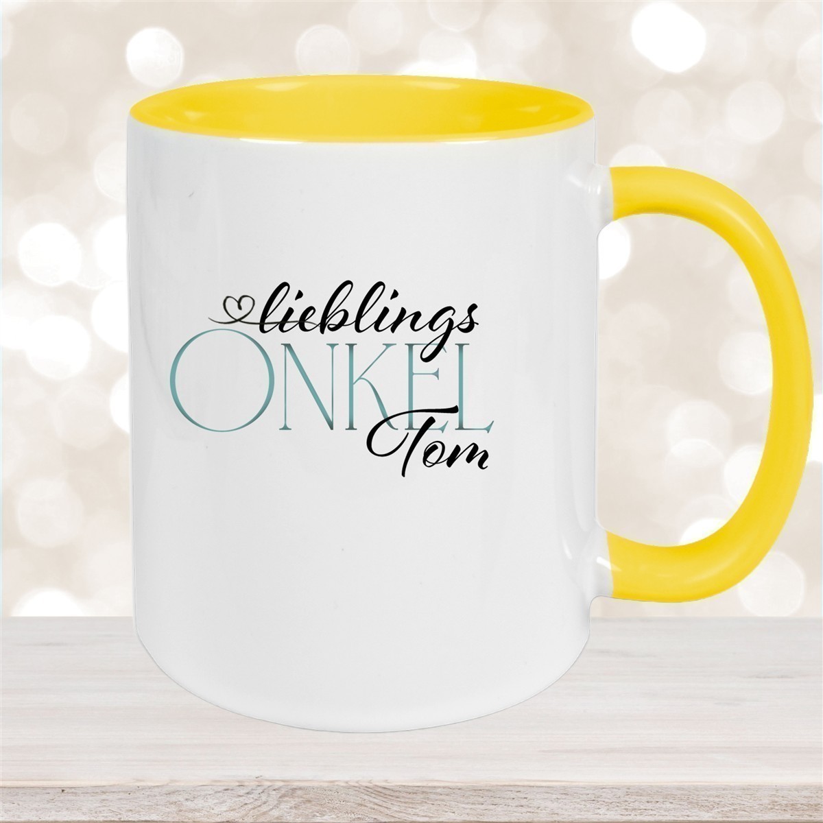 Tasse Wunschname Lieblings-Onkel #1 personalisiert Keramik Becher versch. Farben