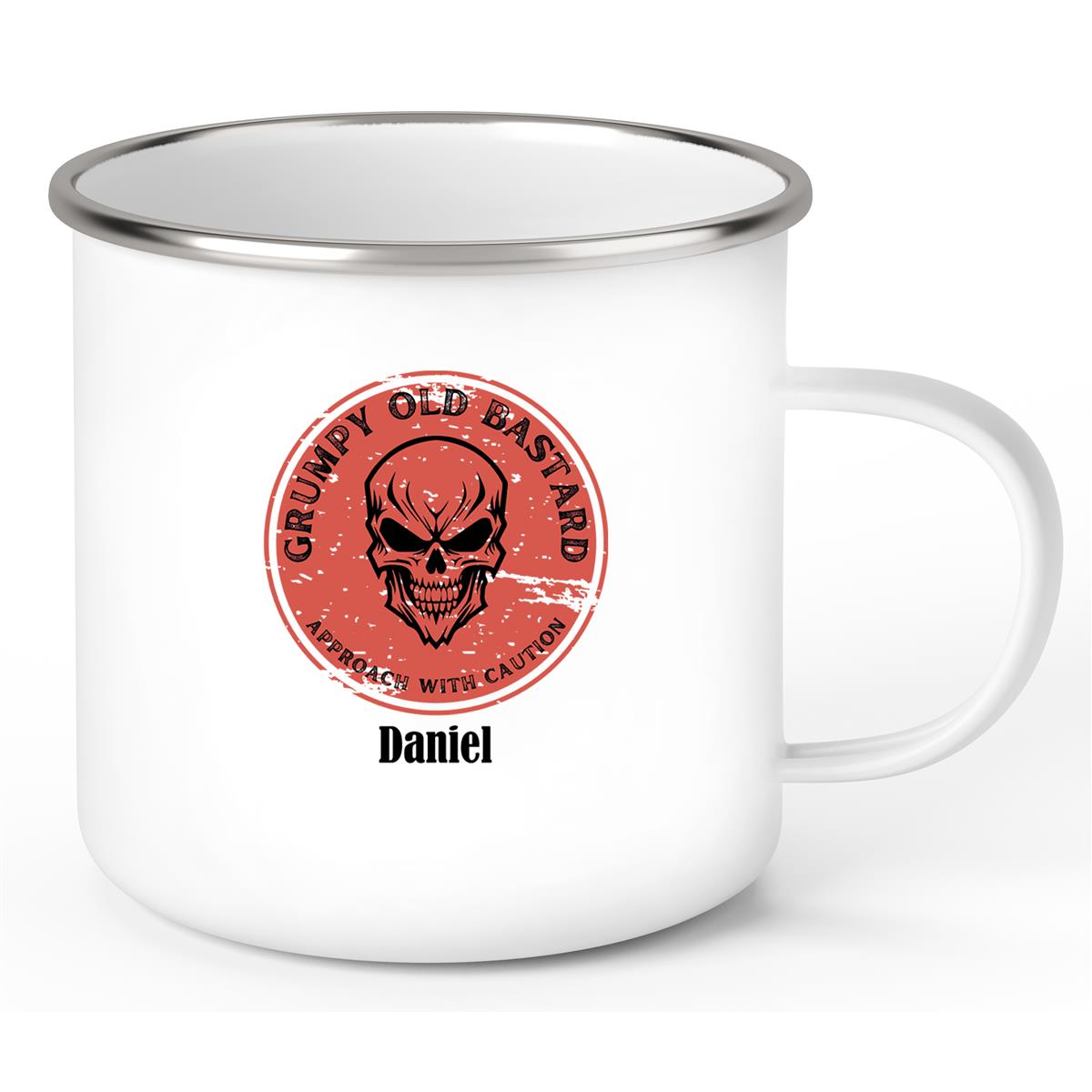 Tasse Wunschname Freundschaft Grumpy Old Bastard #1 Emaille personalisiert