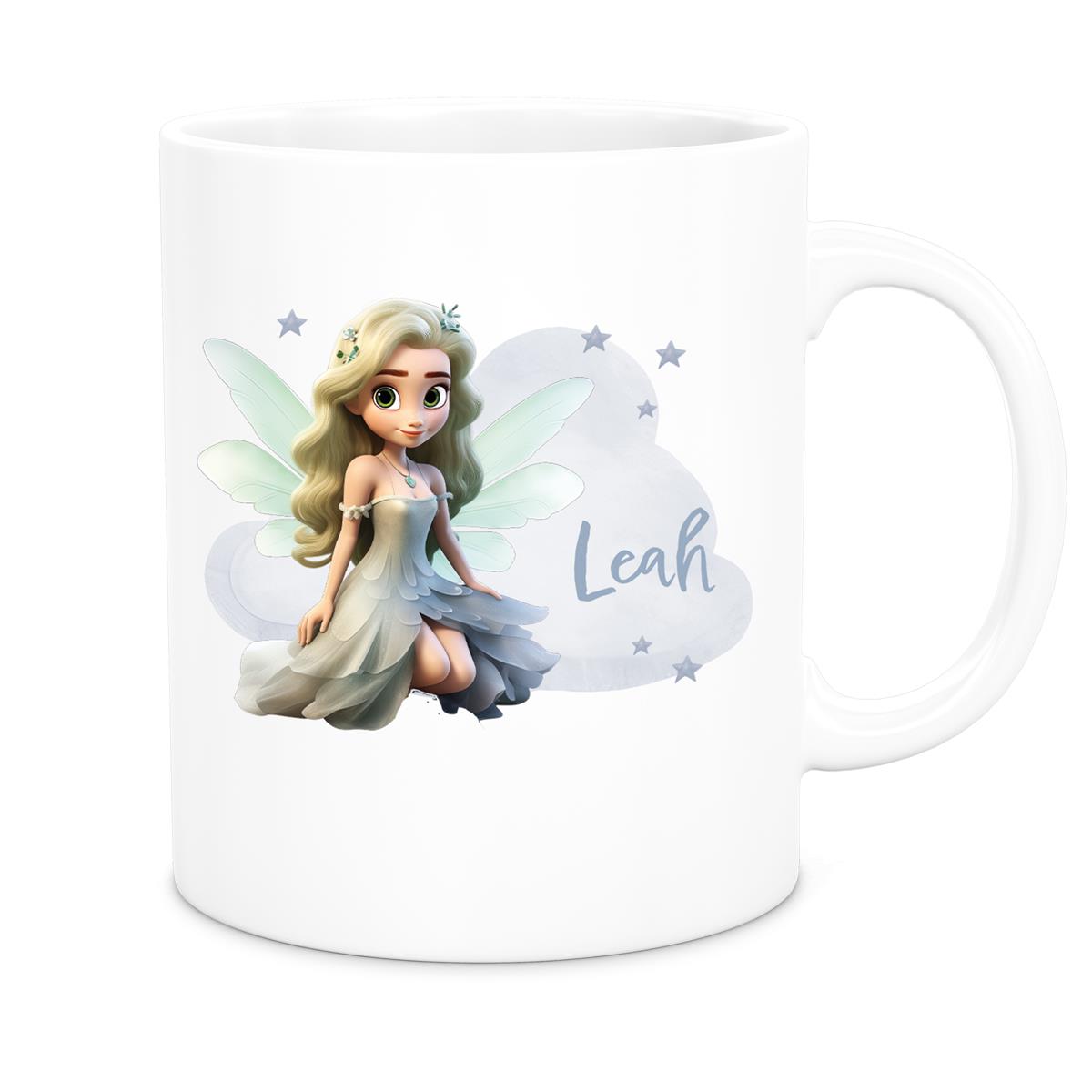 Tasse Fee 4 Wunschname Keramik Kinderbecher personalisiert versch. Farben