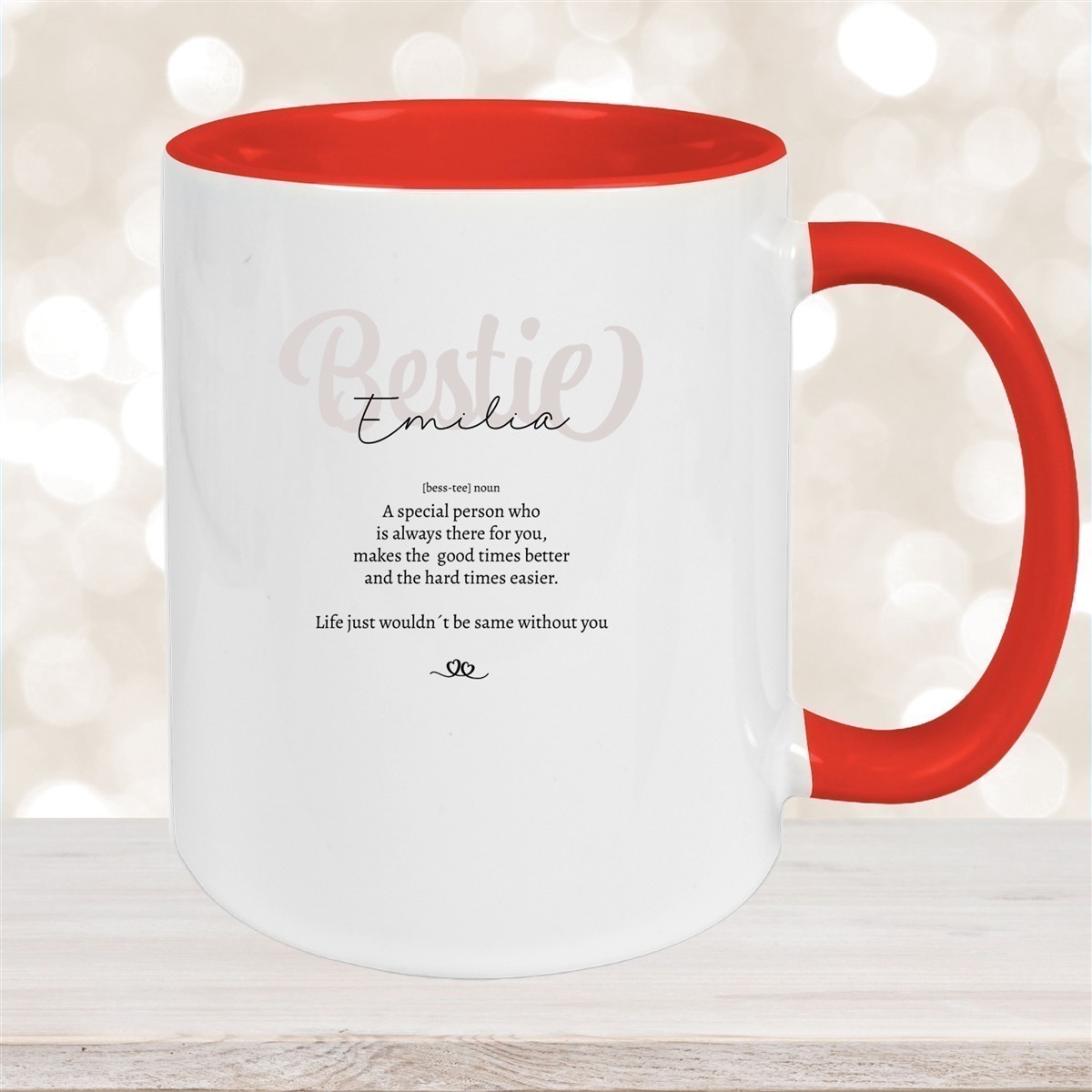 Tasse Wunschname Lieblings-Bestie #2 personalisiert Keramik Becher versch. Farben