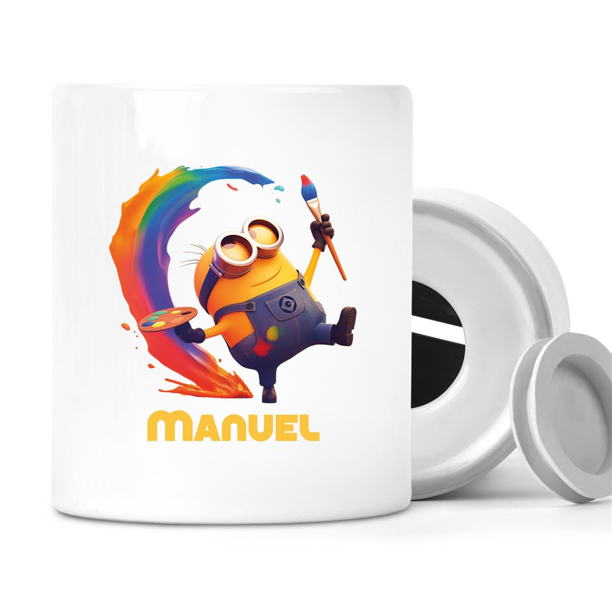 Spardose Minions Kinder Minion #4 Maler Wunschname personalisiert