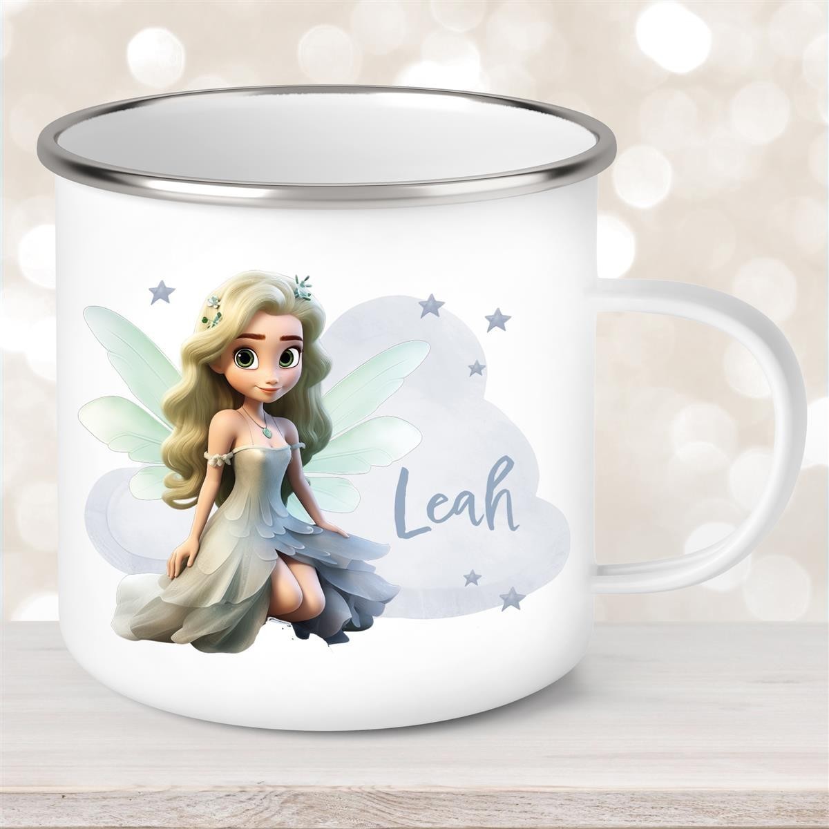Tasse Fee #4 Wunschname Emaille Kinderbecher personalisiert Tasse Fee #4 Wunschname Emaille Kinderbecher personalisiert