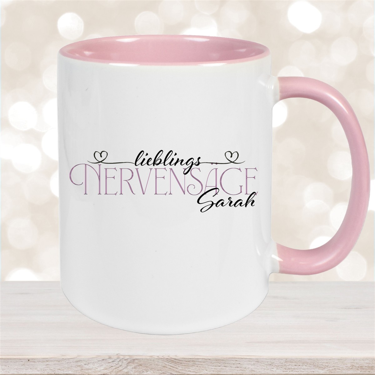 Tasse Wunschname Lieblings-Nervensäge #1 personalisiert Keramik Becher versch. Farben