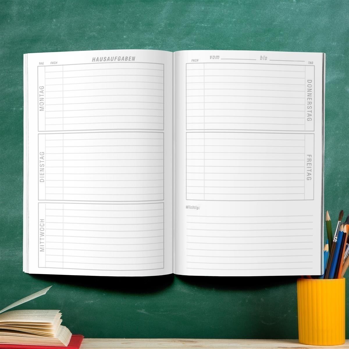 Hausaufgabenheft Ballerina #1 DIN A5 - 48 Blatt mit Name und Klasse