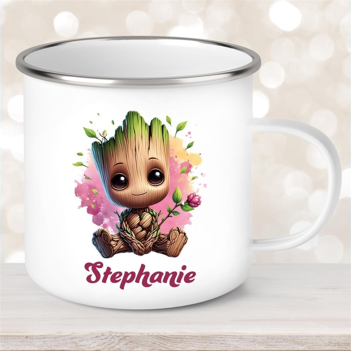 Tasse Baby-Groot #3 Wunschname Emaille Kinderbecher personalisiert Tasse Baby-Groot #3 Wunschname Emaille Kinderbecher personalisiert
