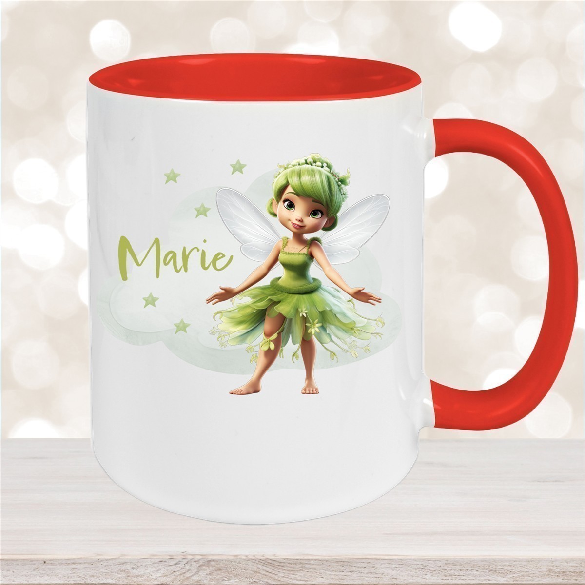 Tasse Fee #3 Wunschname Keramik Kinderbecher personalisiert versch. Farben