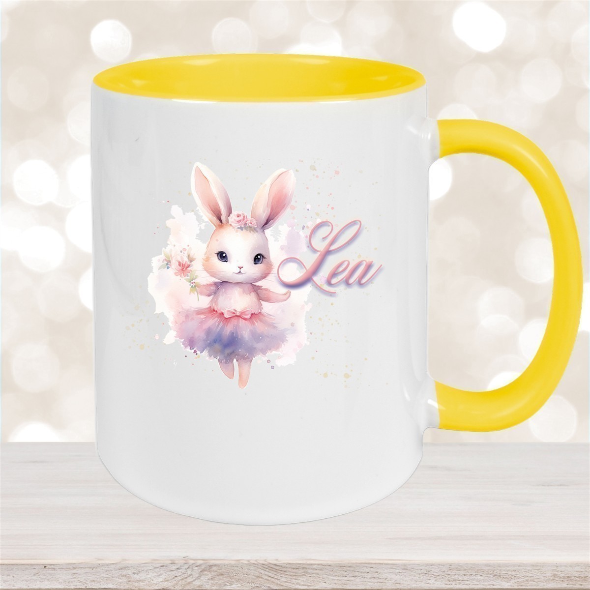 Tasse Ballerina #4 Wunschname Keramik Kinderbecher personalisiert versch. Farben