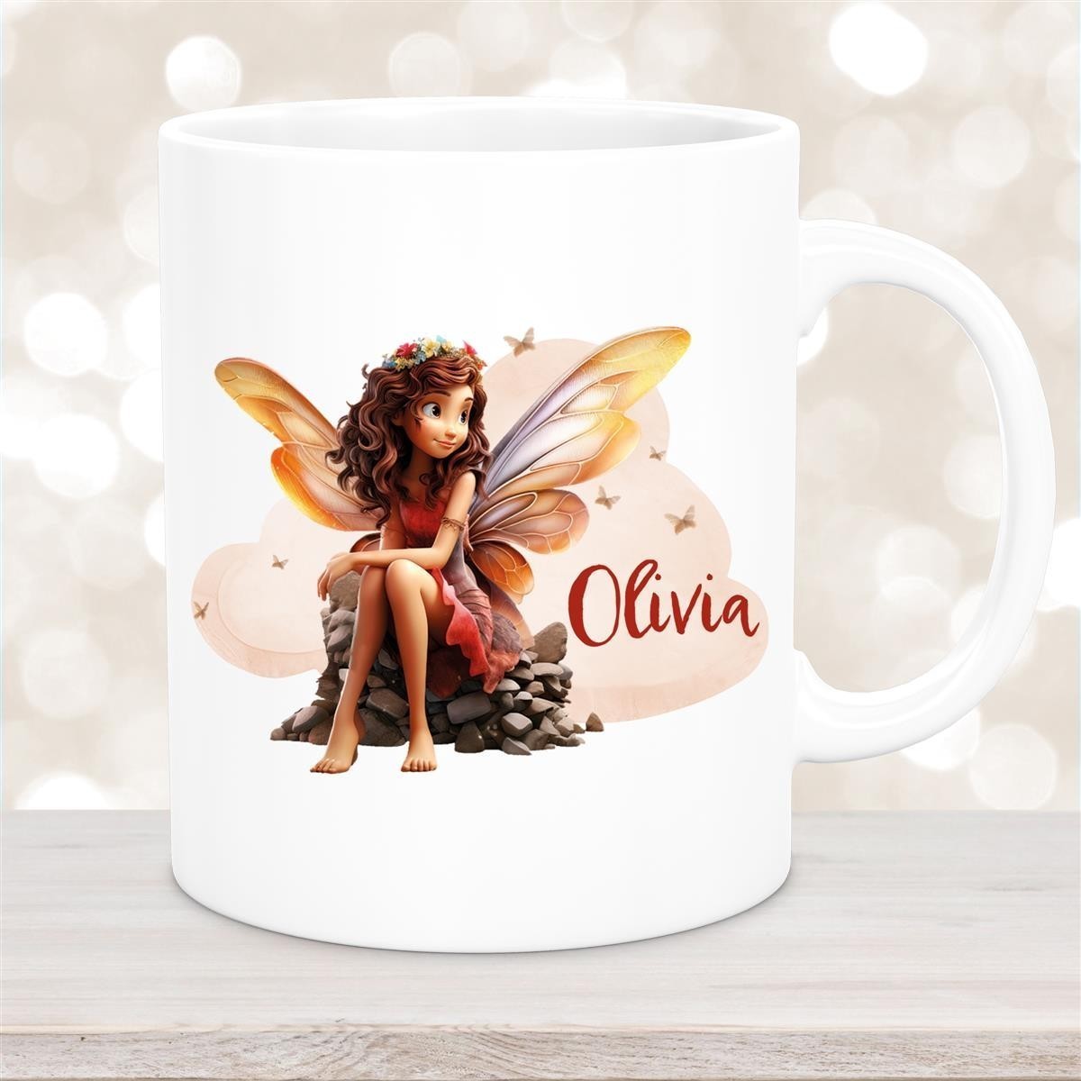 Tasse Fee #2 Wunschname Keramik Kinderbecher personalisiert Weiß Tasse Fee #2 Wunschname Keramik Kinderbecher personalisiert Weiß