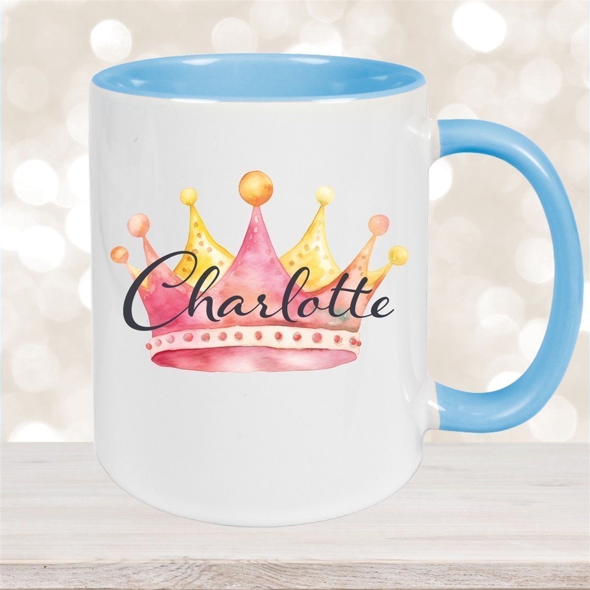 Tasse Krone #2 Wunschname Keramik Kinderbecher personalisiert versch. Farben