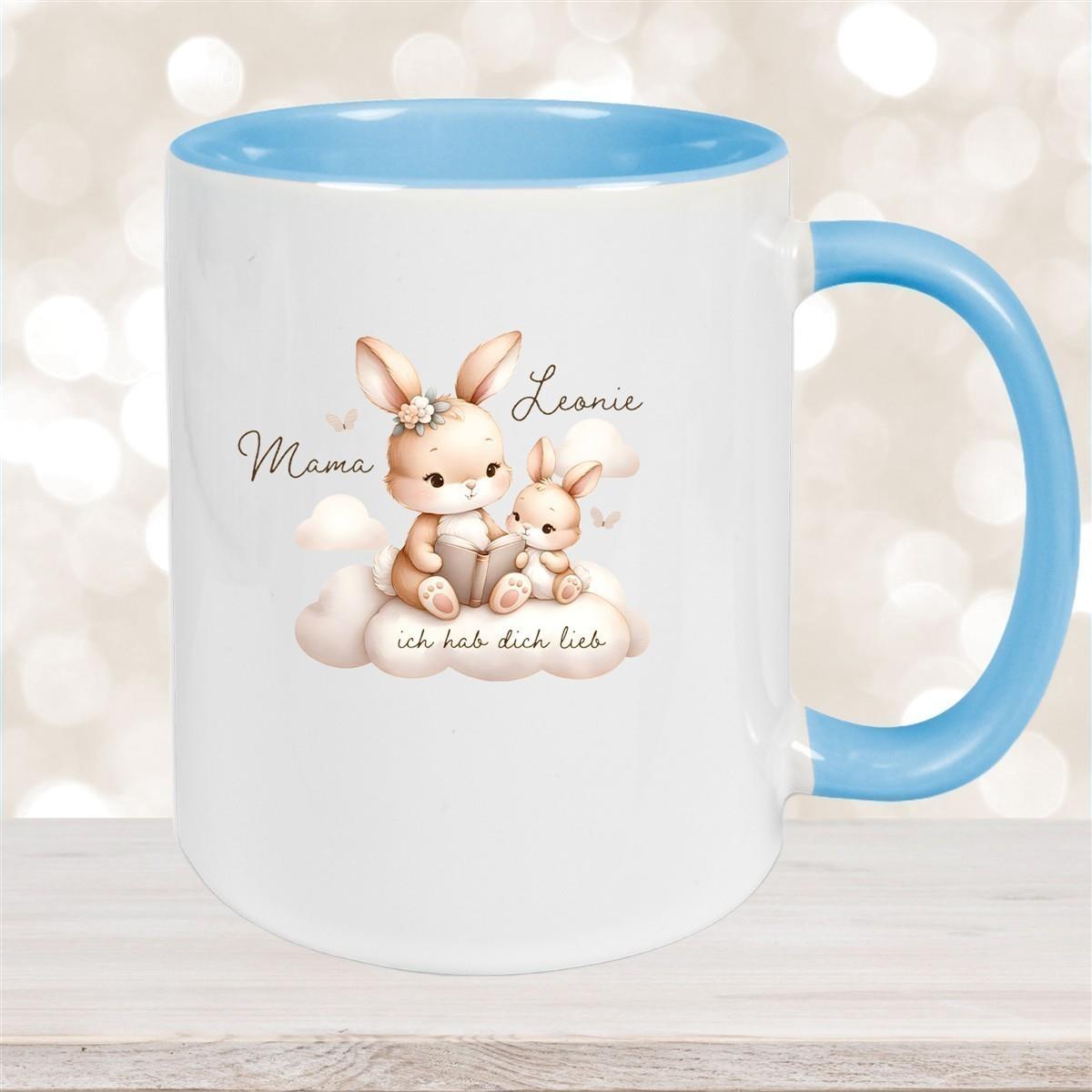 Tasse Muttertag 6 Wunschnamen Keramik Personalisiert versch. Farben