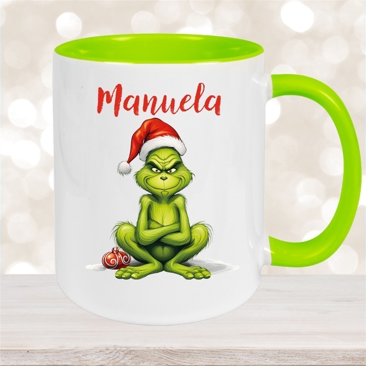 Tasse Wunschname Weihnachten Grinch #4 Keramik Kinderbecher versch. Farben
