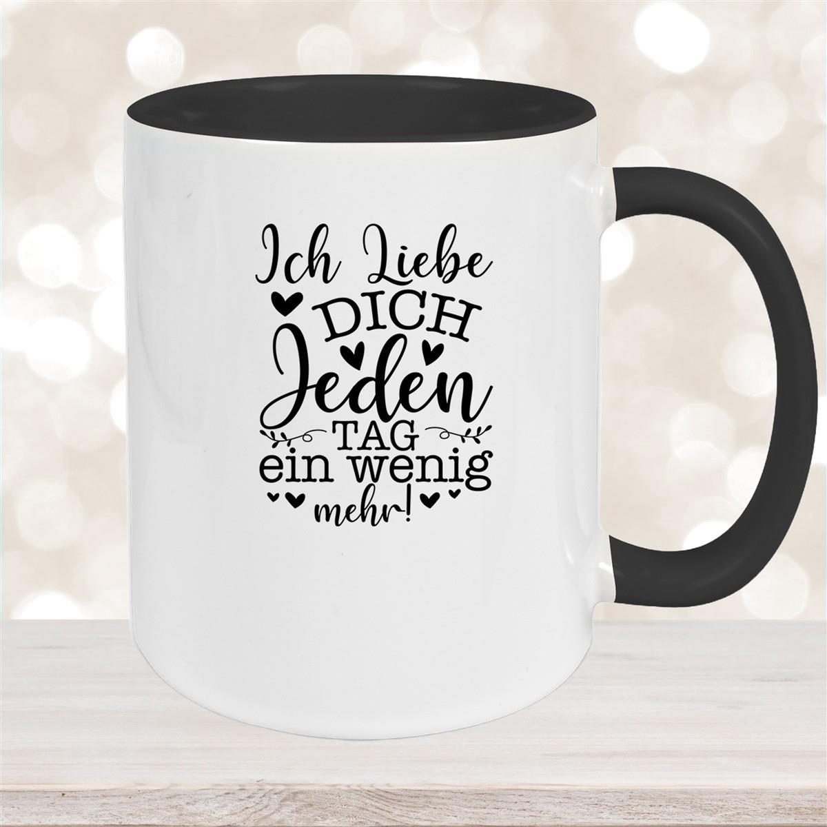 Tasse Spruch Valentinstag 17 Keramik versch. Farben