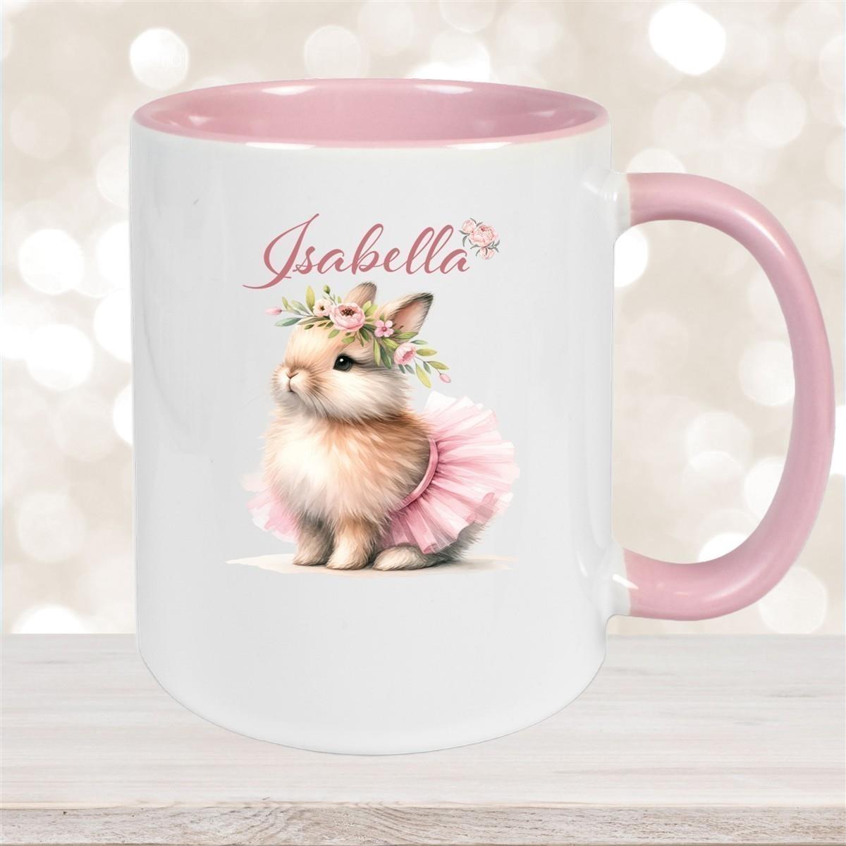 Tasse Ostern - Hase 9 Wunschnamen Keramik personalisiert versch. Farben