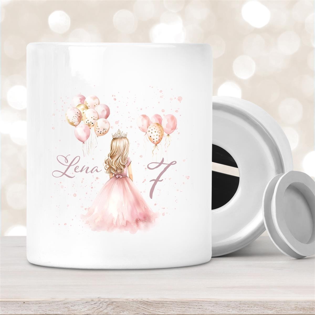 Spardose mit Wunschname Prinzessin #5 personalisiert Spardose mit Wunschname Prinzessin #5 personalisiert