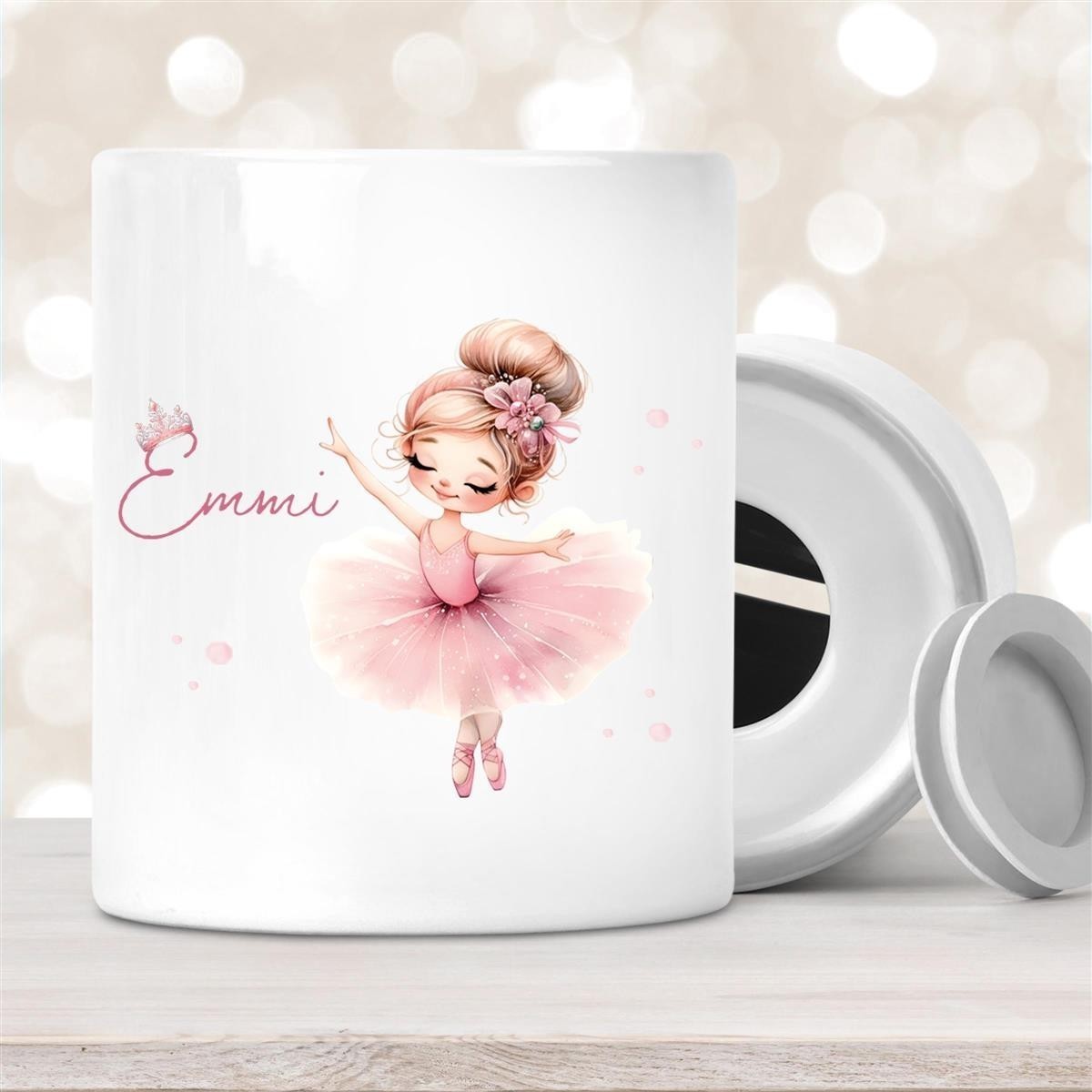 Spardose mit Wunschname Ballerina #3 personalisiert Spardose mit Wunschname Ballerina #3 personalisiert