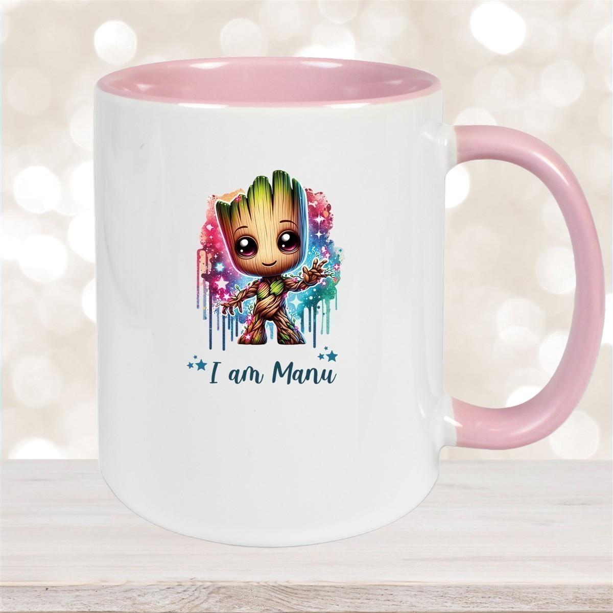 Tasse Wunschname Baby-Groot 5 Keramik Kinderbecher personalisiert versch. Farben