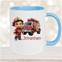 Tasse Wunschname Feuerwehr #3 Keramik Kinderbecher versch. Farben
