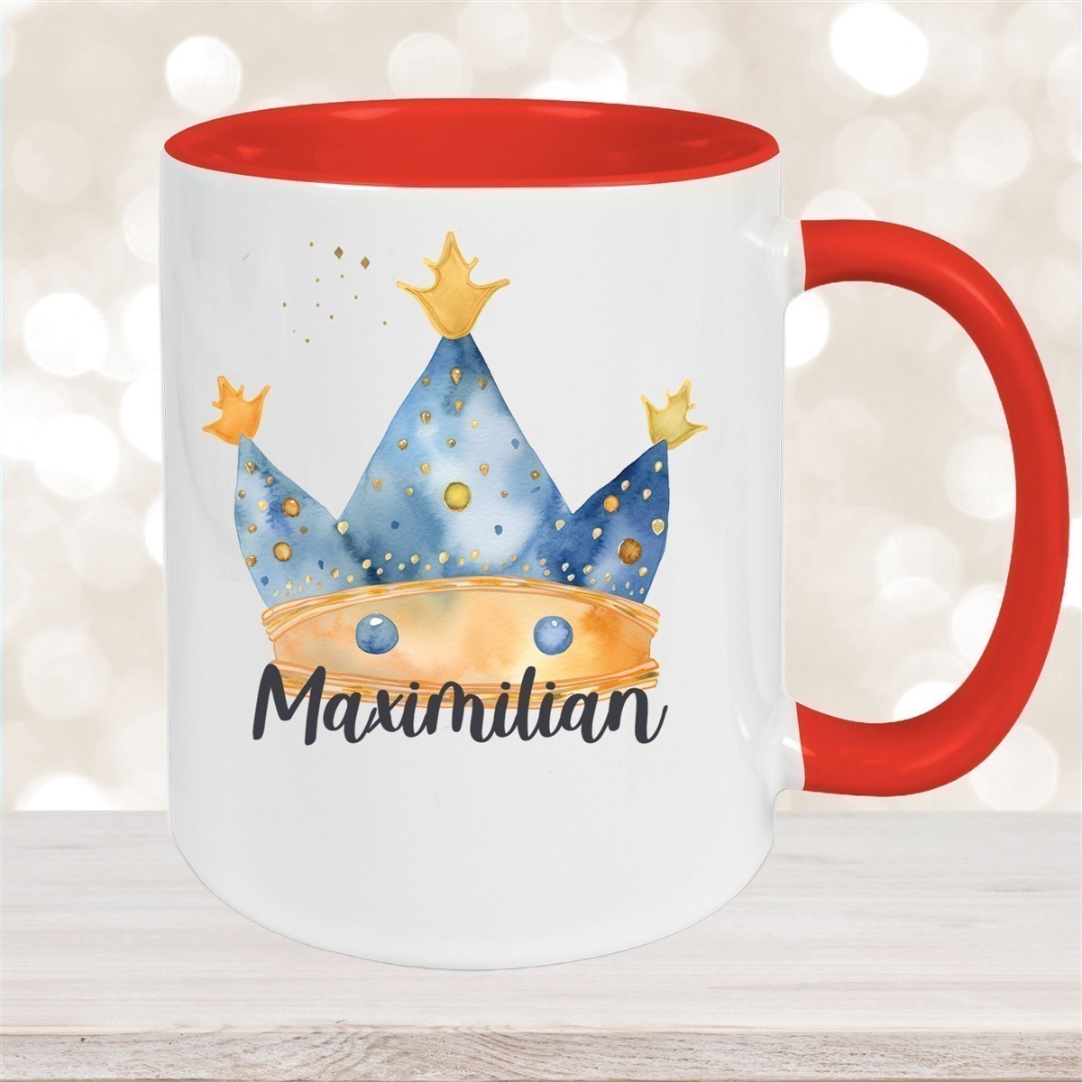 Tasse Prinz Krone #1 Wunschname Keramik Kinderbecher personalisiert versch. Farben