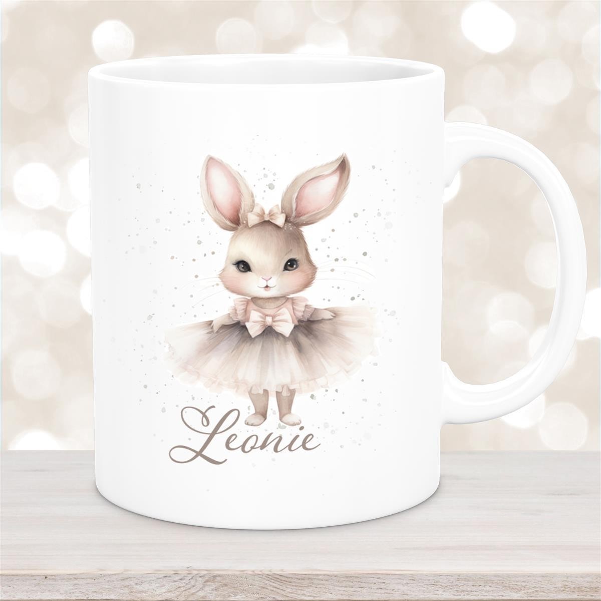 Tasse Ostern - Hase #8 Wunschnamen personalisiert Keramik Weiß Tasse Ostern - Hase #8 Wunschnamen personalisiert Keramik Weiß