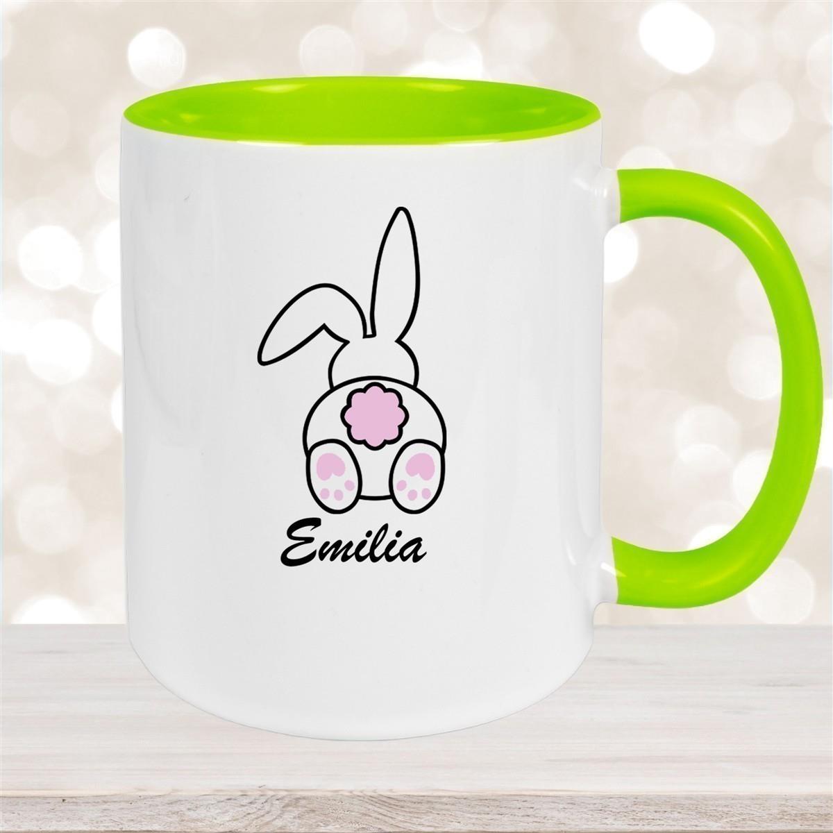 Tasse Ostern - Hase 3 Wunschnamen Keramik personalisiert versch. Farben