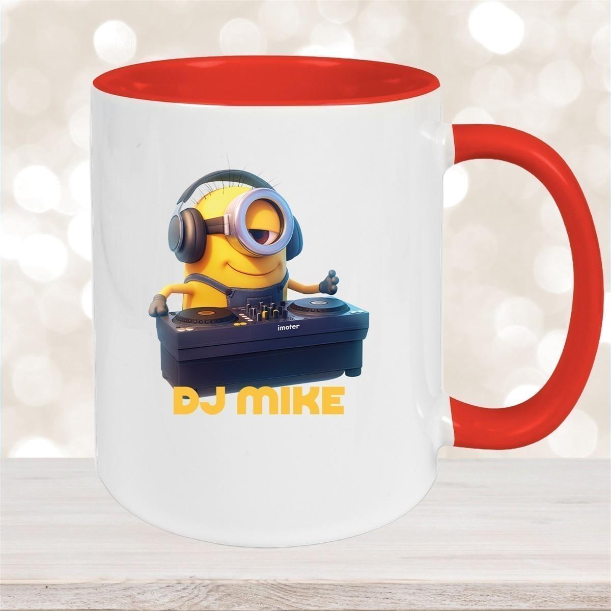 Tasse Minions Kinder Minion 9 DJ Wunschname Keramik Kinderbecher personalisiert versch. Farben