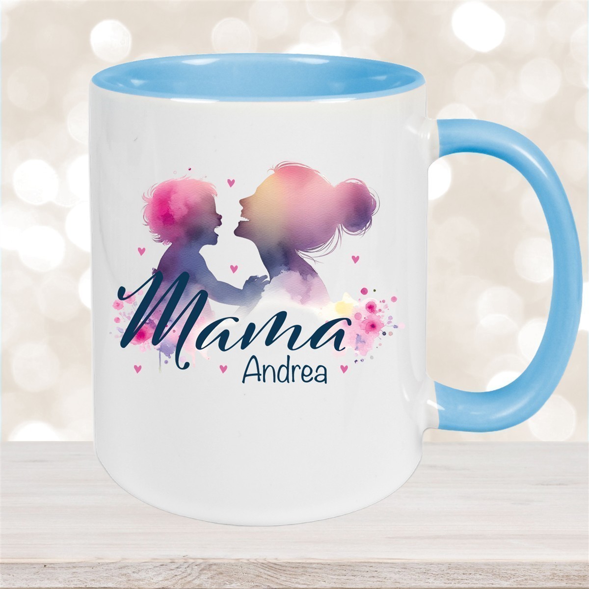 Tasse Muttertag #11 Wunschnamen Keramik Personalisiert versch. Farben