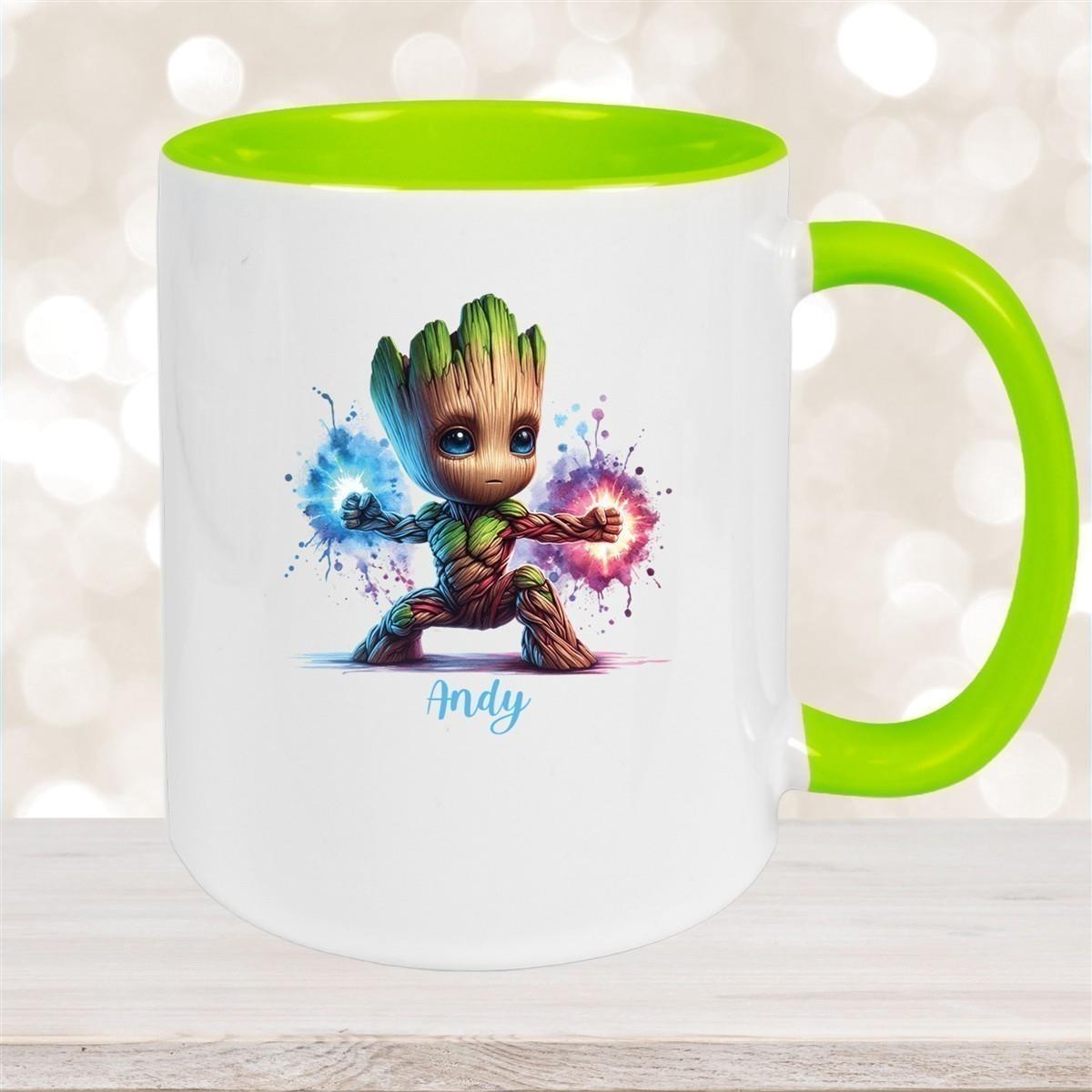 Tasse Wunschname Baby-Groot 8 Keramik Kinderbecher personalisiert versch. Farben