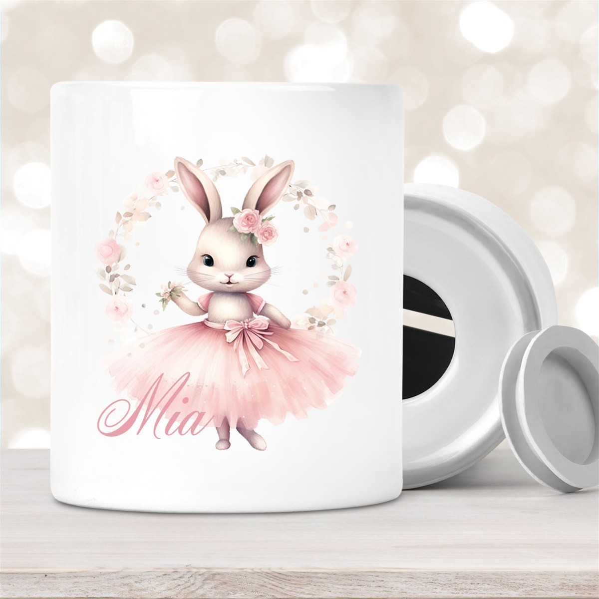 Spardose mit Wunschname Ballerina #5 personalisiert Spardose mit Wunschname Ballerina #5 personalisiert