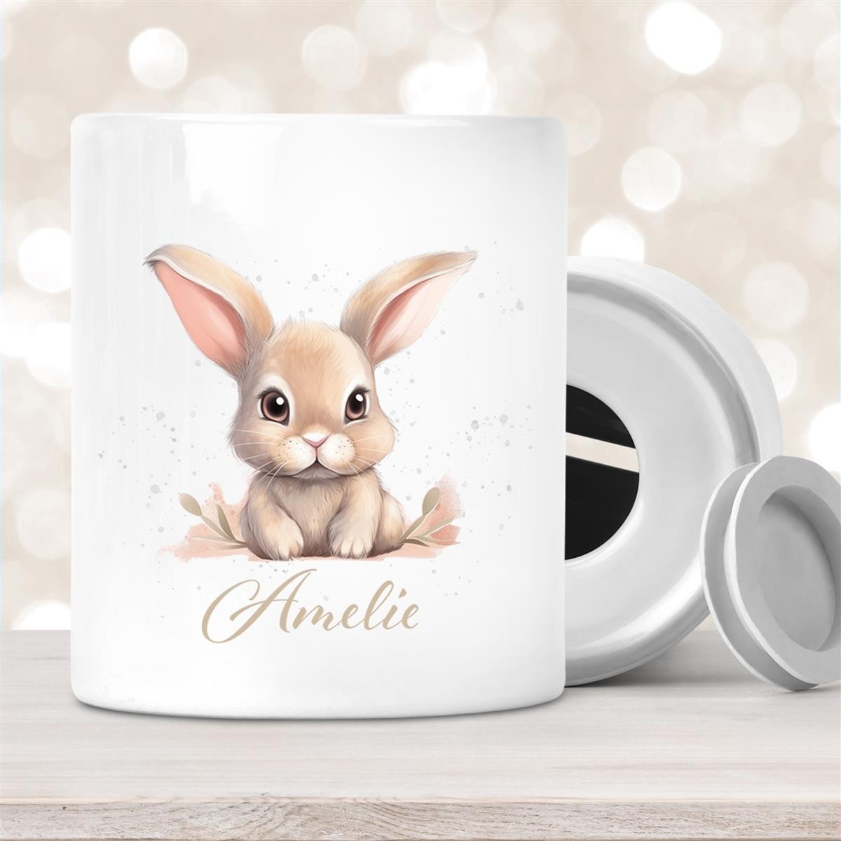 Spardose Ostern - Hase #7 mit Wunschname personalisiert Spardose Ostern - Hase #7 mit Wunschname personalisiert