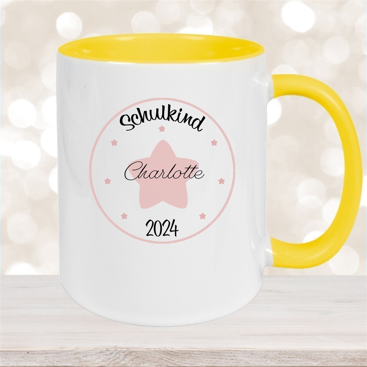 Tasse Schulkind #02 Wunschname Keramik Kinderbecher Personalisiert versch. Farben